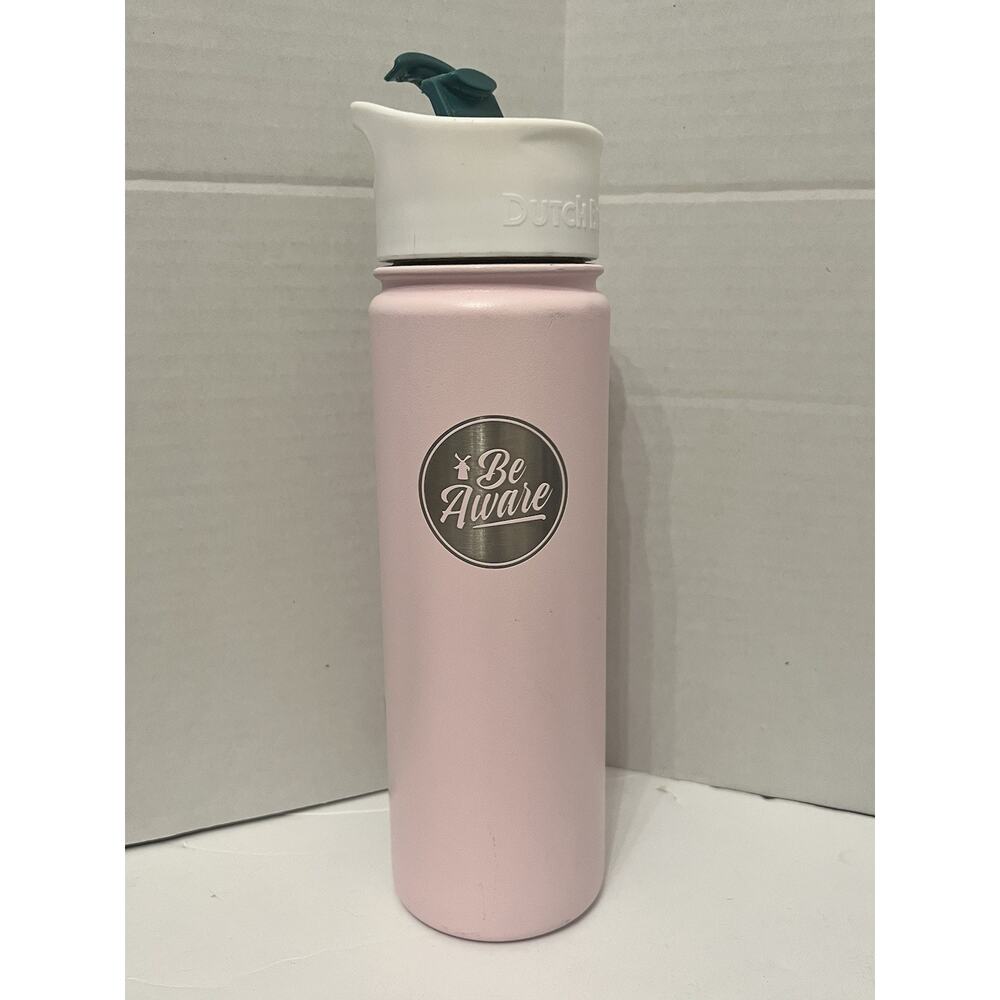 RARE Dutch Bros Brothers Travel Mug Cup Tumbler Be Aware Breast Cancer 20 OZ